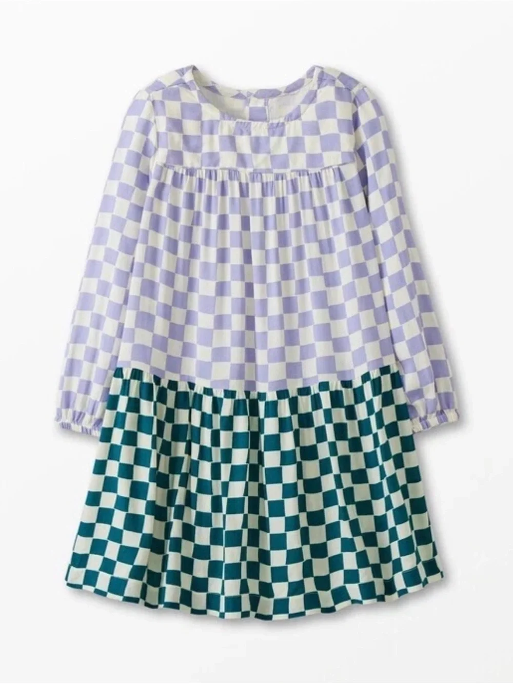 Hanna Andersson Checker Print Twirl Dress, Size 150 (US 12)